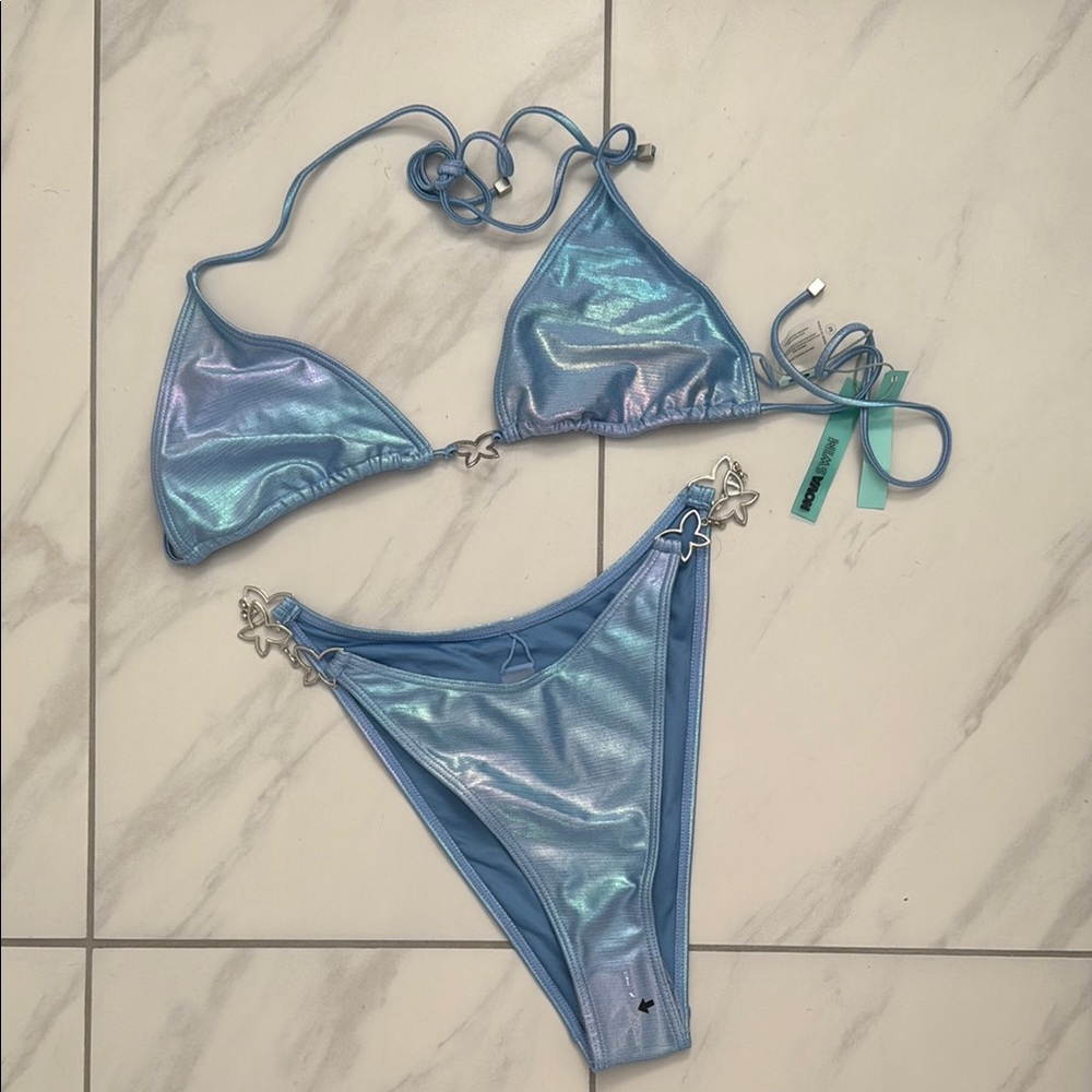 Shimmering Blue Bikini Set